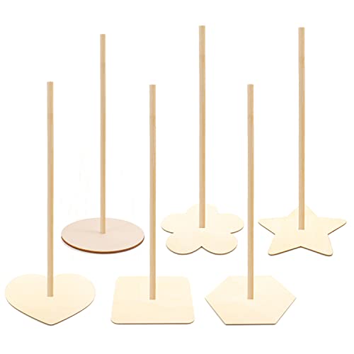 Binblin 6PCS Soporte para Donuts, Tablero de Madera Reutilizable, Expositor Mesa Dulce para Rosquillas, Cumpleaños, Camiones de Caramelos, Aniversarios, Boda