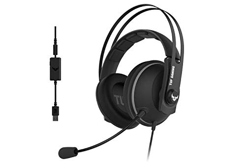 TUF Gaming H7 Gun Metal Gaming Headset con unità Essence da 53 mm, archetto resistente in acciaio inox e surround virtuale 7.1 per PC e PS4
