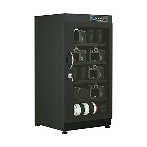 WHESWELL 防湿庫 ドライボックス 102L 大容量 カメラ 収納ケース camera dry box タッチパネル オートドライ 省エネ機能搭載 LED証明内蔵 カビ対策 自動除湿 デジタル湿度 温度表示
