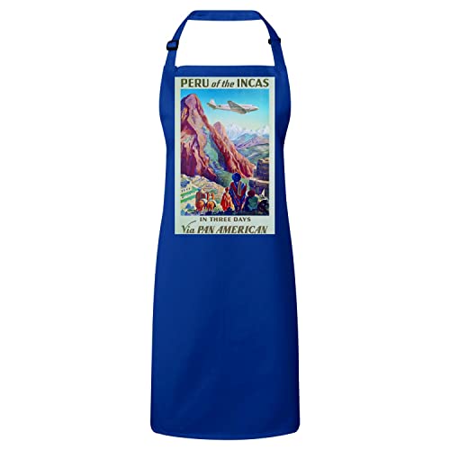 Tablier cuisine bleu Pérou Incas parfait pour vos repas et ateliers créatifs