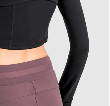 KTILG Women Workout Lightweight Jackets Zip Up Sports Running Jacket with Thumb Holes for Workout Yoga Athletic Gym