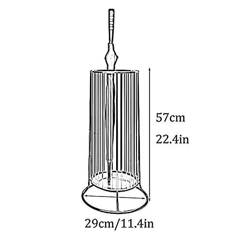 Porte-parapluie blanc compact en métal grand format