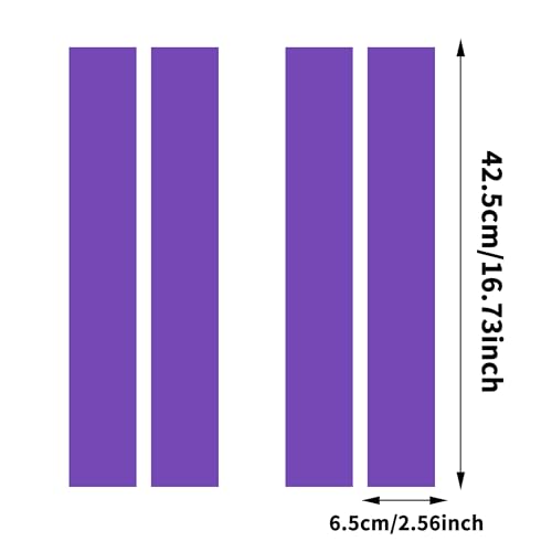 Image of TOMALL 2 Pair Racing Sport Stripe Vinyl Decals for Car Fender Hood Bumper Trunk Auto Stripe Graphic Stickers Decorations for Pickup Vehicle SUV Truck Off-Road (Purple)