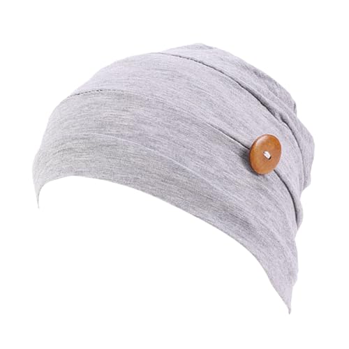 ROMISBABA Gorro Oncológico Mujer Invierno de Algodón Modal Transpirable y Absorbente de Sudor, Turbante Cruzado para Personas con Pérdida de Cabello