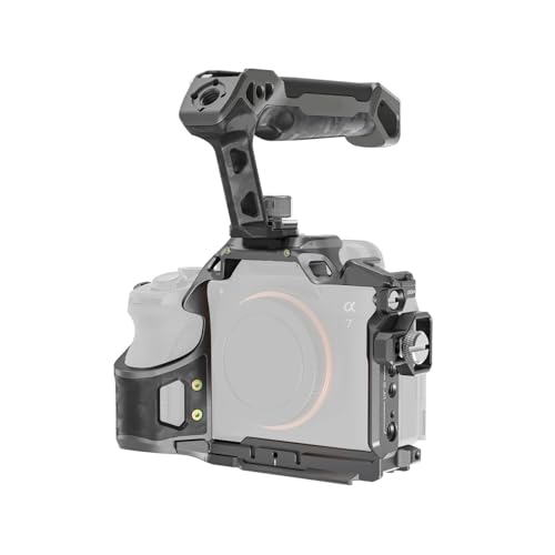 Cage pour Sony Alpha 7 V et 7R V avec poignée sabot et filetages 1/4 pour moniteur
