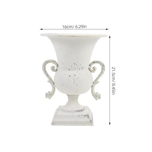 Pot de fleurs blanc pour fleurs séchées et décoration rétro de salon - 8