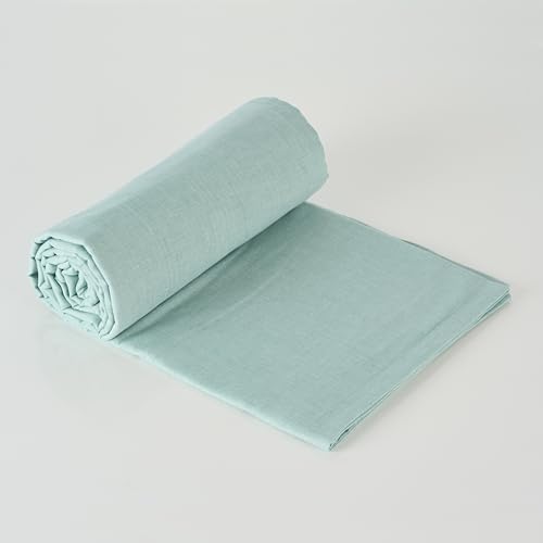 Image of 100% Pure Cotton 3 Layer Dohar, Single Bed Blanket Comforter, (60''X90'' / 152X230 CM), Uni Chambray, Skin Friendly Dohar, Color - Celadon Green
