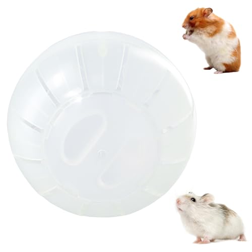 Catime Ball d'exercice pour hamster - 14,5 cm - En plastique - Jeu de jogging pour animaux de compagnie - Blanc