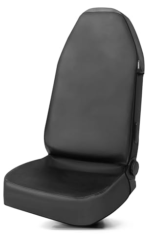 Protection siege avant simili cuir étanche noire pour conducteur ou passager WALSER