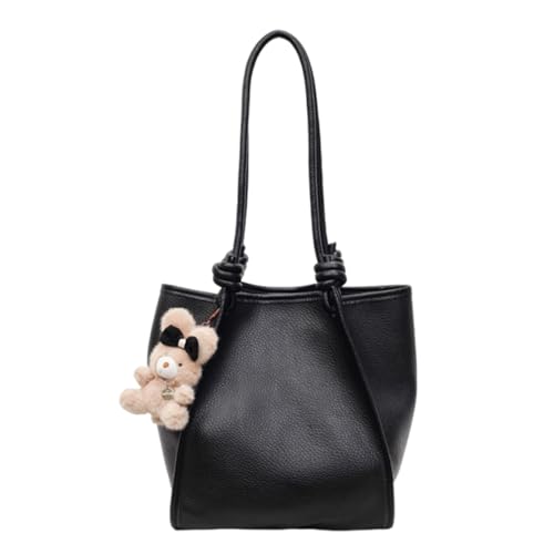 Sac à main en PU cuir noir CORIOS grand format style hobo pour femme
