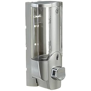 Ocko Plastic Soap Dispenser with Lock (Silver, Pack of 1)