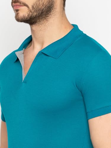 Image of Status Quo Men's Polo T-Shirt | Rich Cotton Blend | Slim Fit | All Day Comfort | Contrast Inner Placket | Polo Collar