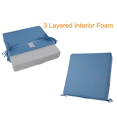 Palmtall Outdoor/Indoor Deep Seat Water Resistant Chair Cushion Replacement Patio Funiture Seat Cushion Blue #TOP4