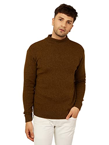 Image of Kvetoo Men High Neck Full Sleeve Winter Woolen Sweater