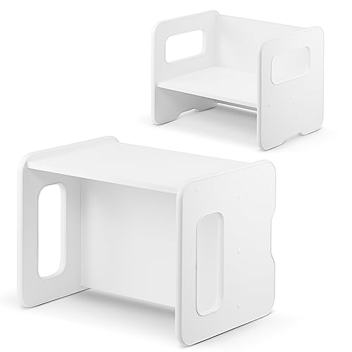 defiPad Sitzbank für Kinder | Kindersitzbank durch Drehen als Kindertisch...