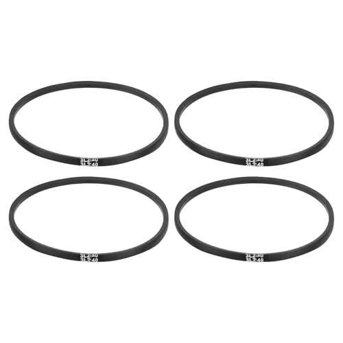 uxcell 4Pcs 3L240 Classic Wrapped Rubber V-Belt, 24"(610mm) Outside Circumference, 3L Profile V Belt 3/8" Width 7/32" Height