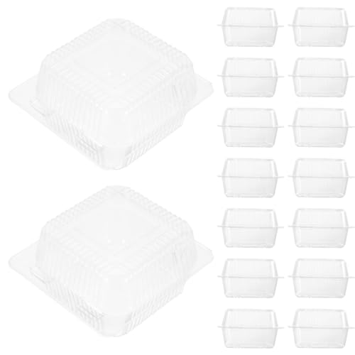 SOLUSTRE Snack Wrapping Boxes 50 Pack Sandwich Preservation Box Lids for Hamburger Bread Cake Dessert for Parties Picnics Movie Nights