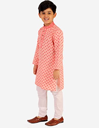 Image of Pro-Ethic Style Developer Boy's Cotton Embellished Kurta Pajama For Baby Kids Ethnic Wear (S-167)