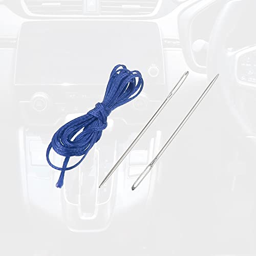 X Autohaux Black Car Interior Faux Leather Gear Shifter Shift Knob Cover Transmission Shift Boot Lever For Honda Cr-V 2017-2021 Blue Stitches #TOP6