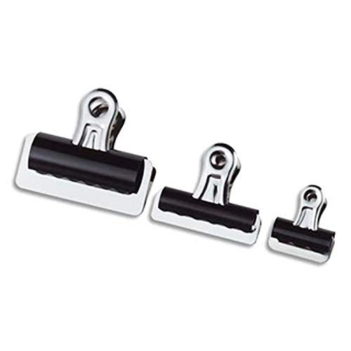 Lot de 5 Boîtes de 12 pinces à dessin largeur 51 mm, 6 mm d'ouverture soit environ 60 feuilles 80g/m²