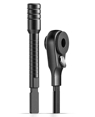 Image of GALVANOX Flat-End Bit Extender and Ratchet Driver Set, Designed for Leatherman Multi-Tools (Flat-end Screwdriver Models) 2PC Set, Black
