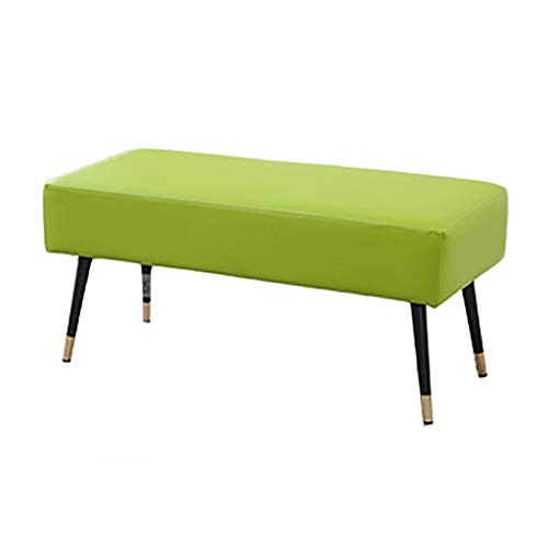 Tabouret de canapé multifonctionnel en velours vert 90cm