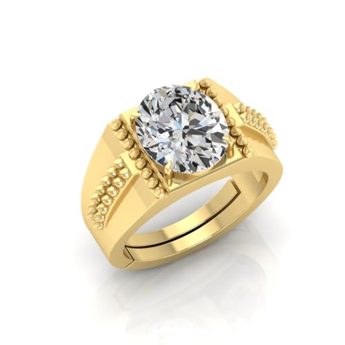 Bague zircon certifiée argent plaqué or cadeau idéal homme et femme bague