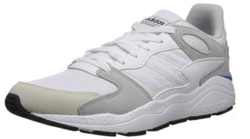 adidas Men s Chaos Sneaker, White White Grey, 10 M US
