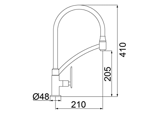 Torneira Cozinha de Mesa Lorenchef 1167 C81, Lorenzetti, 7048518, Cromado