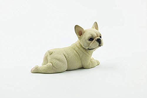 Figurine bouledogue français crème pour décoration et voiture