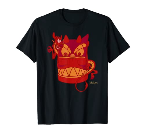 Disney Mulan Mushu Red Stone Dragon Pose T-Shirt