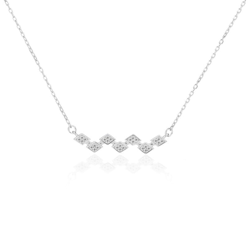 アクセサリー plllllleeeasse silver chain necklace Buy SILVIYA 925 Silver Zig Zag Pendant Necklace - Trendy