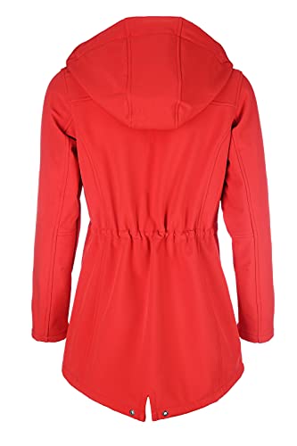 tomBrook Damen Softshell-Mantel Leuchtturm - Softshelljacke Regenjacke in Rot Größe 32/34