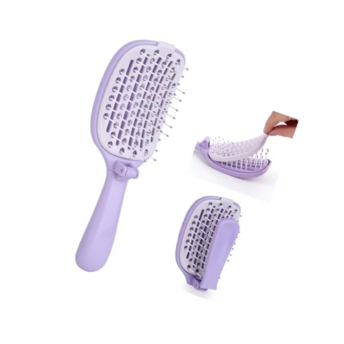 Hollow Volumizing Comb with Foldable Auto Gentle Scalp Massage Ventilated Comb