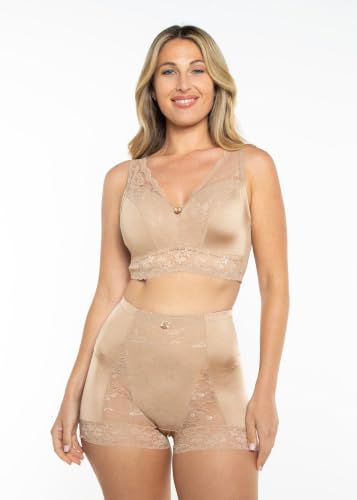 Image of Rhonda Shear Pin-Up Girl Lace Control Panty, Floral Lace, Light Tummy Control