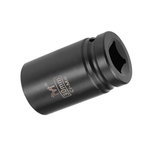 Unifizz 3/4 Inch Drive - 30mm Deep Impact Socket with 6 Point Design, Heat-Treated Cr-V Steel 78mm Length, Metric Sizes