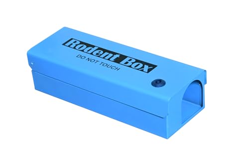 Image of Rodent Bait Station Pack, Set of 5 Boxes, Blue, Heavy Outdoor RODA Box Rodent Mouse Trap with Secure Locking Rat Box Perfect for Office, Company, Garden