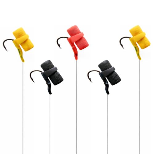 EUROKAN TACKLE Zig Rigs Made to Order - Zig Rigs for Carp Fishing - 1-6 FT Lenght - Zig Rig Foam UK (8 BARBED, 4FT)