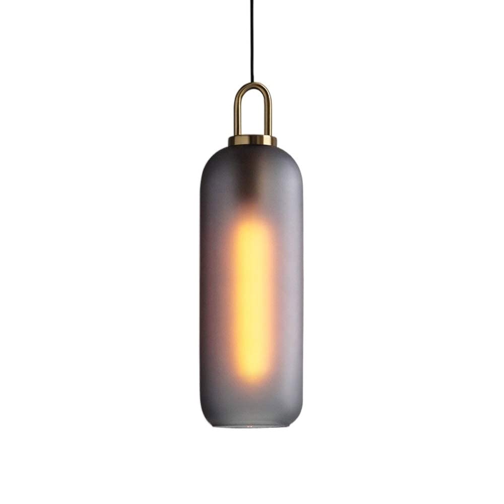 Lampe suspendue en verre dépoli postmoderne pour salle à manger