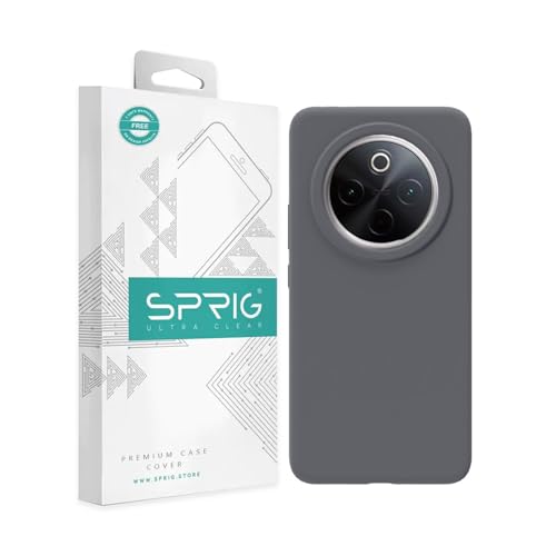 Image of SPRIG Compatible with iQOO Z10 Premium SilkTone Back Cover Drop Tested Shock Proof Mobile Case for Men, Women, Boys and Girls with Camera Protection (Dark Grey)