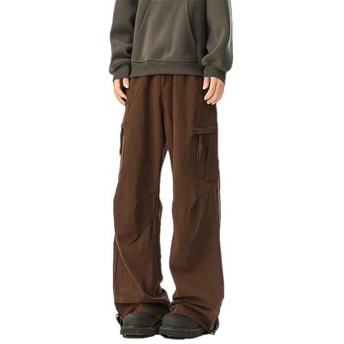 Pantalon cargo de travail droit homme à poches multiples en coton