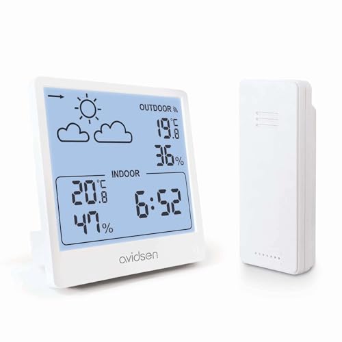 Avidsen - Station météo rétroéclairée avec sonde extérieure sans fil