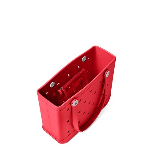 Image of BOGG BAG - Medium Tote Bag - Off to the Races, Red - 15in L x 5in W x 12.5in H - Lightweight, Washable, Durable - All Purpose EVA - for Beach, Pool, Boat, Work, Sports.