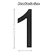 GLDonee Self-adhesive 5 Inch House Numbers Acrylic House Number Modern House Numbers Black Mailbox Numbers for Outside Address Home Number for Apartments Office Hotel Room (Number 0)