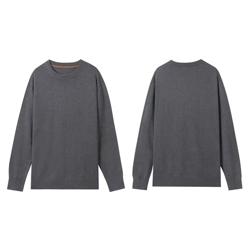 Men's Lightweight Slim Fit Sweater - Breathable Crew Neck Pullover for Office & Casual Layering4