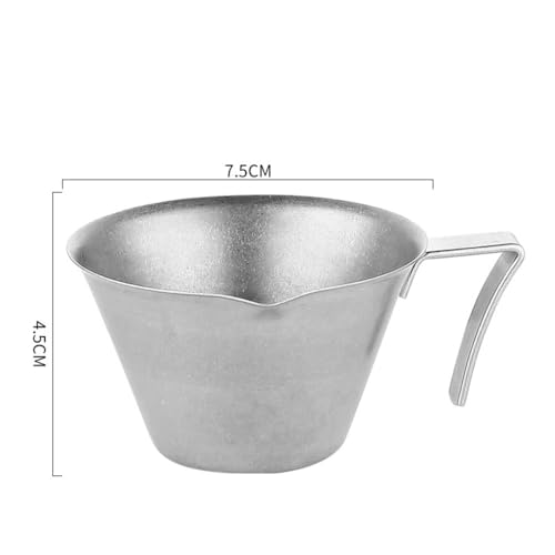 WUZIA Set of 2, 100ml Espresso Extraction Cups with Measurement Scale, 304 Stainless Steel Coffee Measuring Cup for Home & Café, 7.5x4.5cm Durable Ounce Cup (Silver) - Image 7