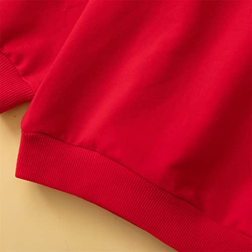 Toddler Baby Valentine's Day Outfit Boy Girl Sweatshirt Crewneck Pullover Long Sleeve Shirt Fall (RD1, 12-18 Months)3