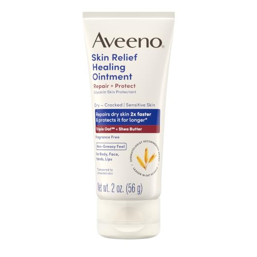 Aveeno Skin Relief Healing Ointment, Repair & Protect Extra Dry, Cracked Skin, Glycerin Protectant...