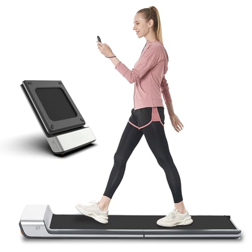 WALKINGPAD Z1 Treadmill, 180°Foldable Under Desk for Home Office with 242lb Capacity, 2 in 1 Portable Treadmill for Walking and Jogging Remote Control in LED Display, Grey