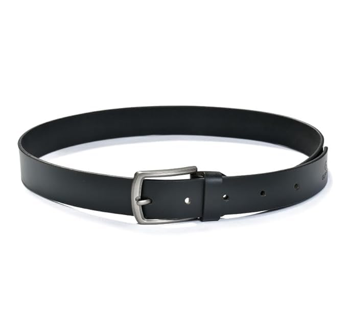 Image of GUPPS Men's Genuine Leather Pin Buckle Belt | Leather Belt for Men Classic Designs for Work & Business Casual